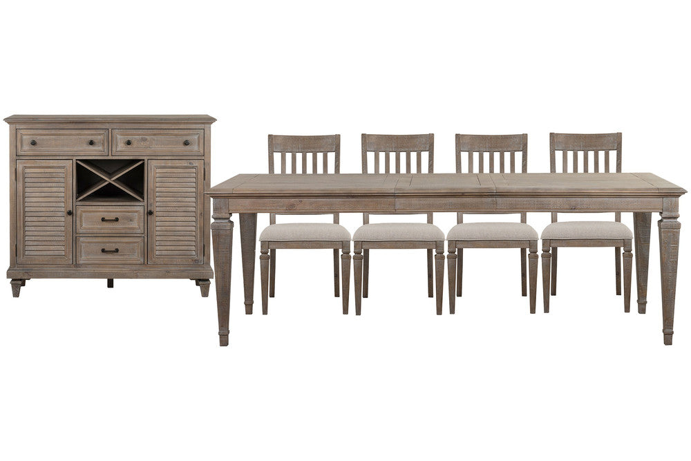 Magnussen - Lancaster Dovetail Grey Extendable Rectangular Dining Table With 4 Side Chairs And Server - D4352-20-KIT2 view 1