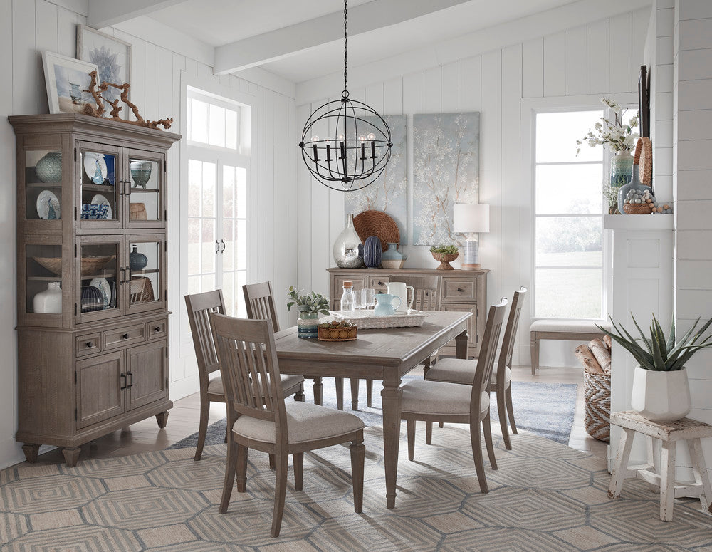 Magnussen - Lancaster Dovetail Grey Extendable Rectangular Dining Table With 4 Side Chairs Bench And Server - D4352-20-KIT52 view 9