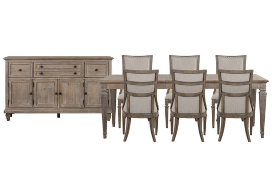 Magnussen - Lancaster Dovetail Grey Extendable Rectangular Dining Table With 6 Arm Chairs And Buffet - D4352-20-KIT23 view 1