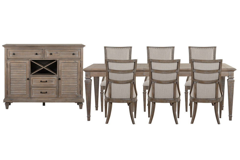 Magnussen - Lancaster Dovetail Grey Extendable Rectangular Dining Table With 6 Arm Chairs And Server - D4352-20-KIT22 view 1