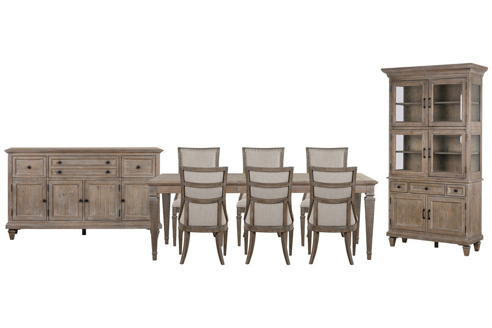 Magnussen - Lancaster Dovetail Grey Extendable Rectangular Dining Table With 6 Arm Chairs Buffet And Dining Cabinet - D4352-20-KIT25 view 1