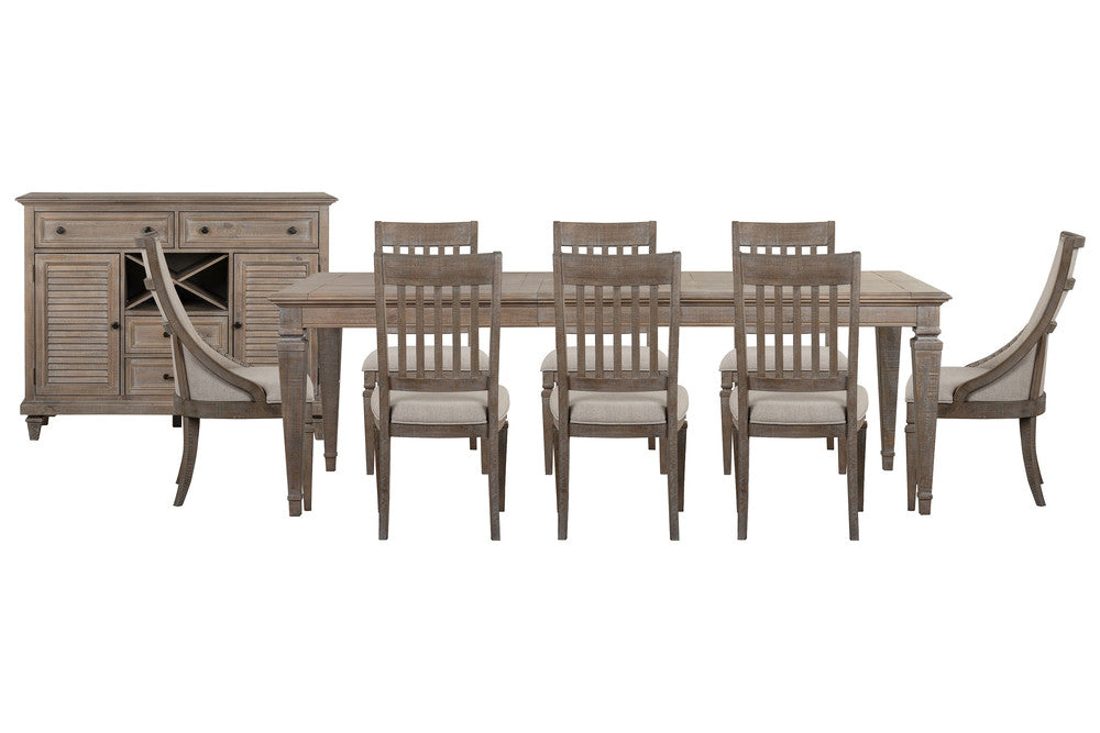 Magnussen - Lancaster Dovetail Grey Extendable Rectangular Dining Table With 6 Side Chairs 2 Arm Chairs And Server - D4352-20-KIT42 view 1