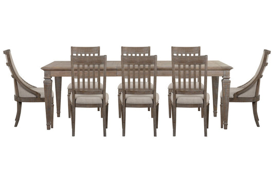 Magnussen - Lancaster Dovetail Grey Extendable Rectangular Dining Table With 6 Side Chairs And 2 Arm Chairs - D4352-20-KIT41 view 1