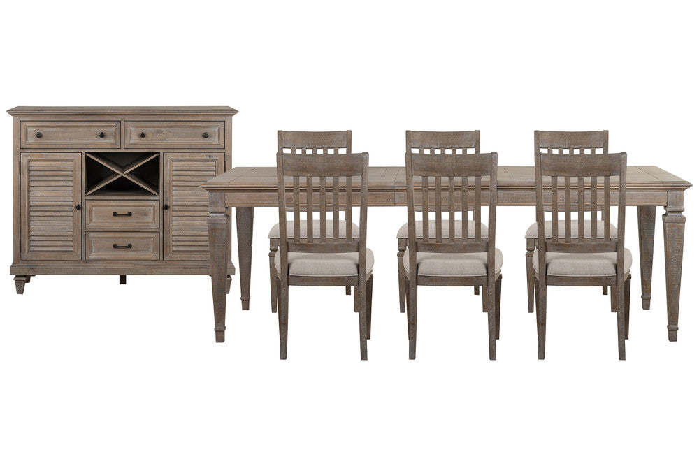 Magnussen - Lancaster Dovetail Grey Extendable Rectangular Dining Table With 6 Side Chairs And Server - D4352-20-KIT7 view 1