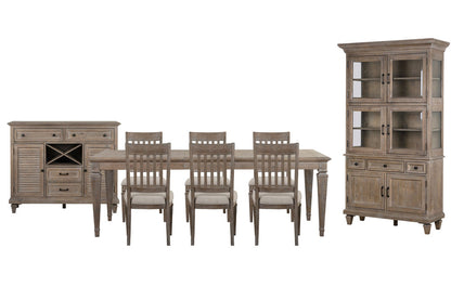 Magnussen - Lancaster Dovetail Grey Extendable Rectangular Dining Table With 6 Side Chairs Server And Dining Cabinet - D4352-20-KIT9 view 1