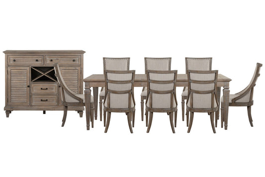 Magnussen - Lancaster Dovetail Grey Extendable Rectangular Dining Table With 8 Arm Chairs And Server - D4352-20-KIT27 view 1