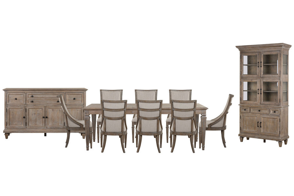 Magnussen - Lancaster Dovetail Grey Extendable Rectangular Dining Table With 8 Arm Chairs Buffet And Dining Cabinet - D4352-20-KIT30 view 1
