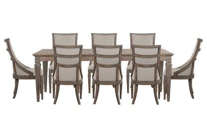 Magnussen - Lancaster Dovetail Grey Extendable Rectangular Dining Table With 8 Arm Chairs - D4352-20-KIT26 view 1