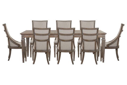 Magnussen - Lancaster Dovetail Grey Extendable Rectangular Dining Table With 8 Arm Chairs - D4352-20-KIT26 view 1