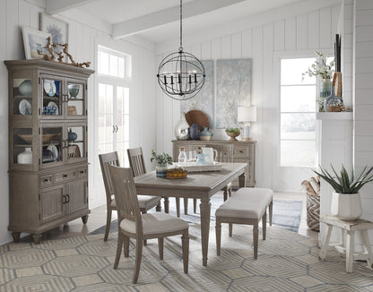 Magnussen - Lancaster Dovetail Grey Extendable Rectangular Dining Table With 8 Side Chairs Buffet And Dining Cabinet - D4352-20-KIT15 view 11