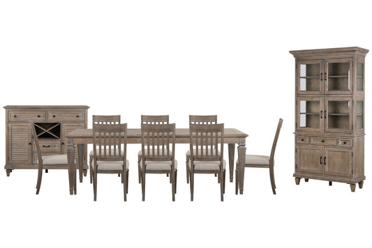 Magnussen - Lancaster Dovetail Grey Extendable Rectangular Dining Table With 8 Side Chairs Server And Dining Cabinet - D4352-20-KIT14 view 1