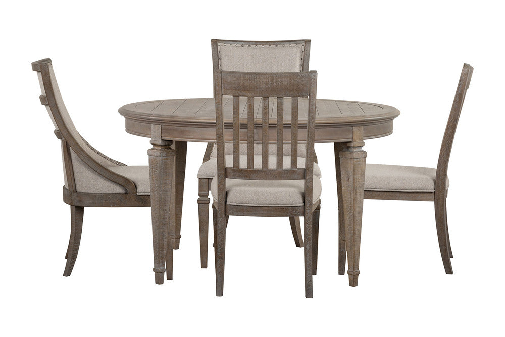Magnussen - Lancaster Dovetail Grey Extendable Round Dining Table With 2 Side Chairs And 2 Arm Chairs - D4352-25-KIT11 view 1