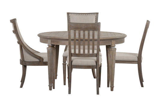 Magnussen - Lancaster Dovetail Grey Extendable Round Dining Table With 2 Side Chairs And 2 Arm Chairs - D4352-25-KIT11 view 1