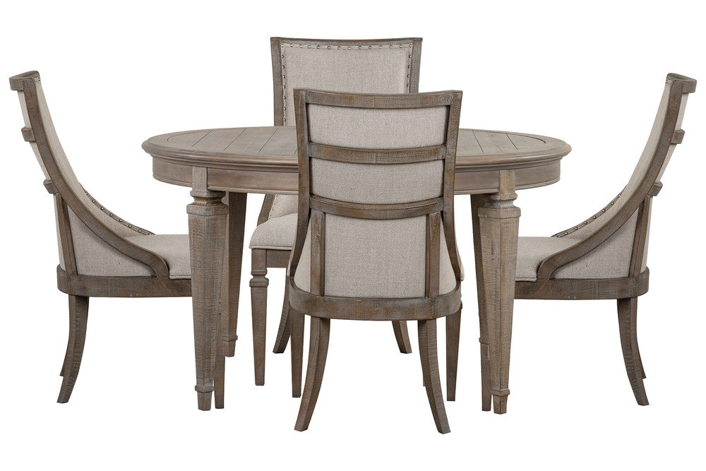 Magnussen - Lancaster Dovetail Grey Extendable Round Dining Table With 4 Arm Chairs - D4352-25-KIT6 view 1