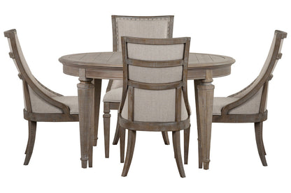Magnussen - Lancaster Dovetail Grey Extendable Round Dining Table With 4 Arm Chairs - D4352-25-KIT6 view 1