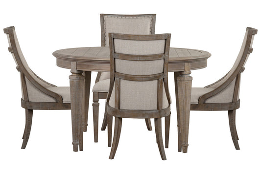 Magnussen - Lancaster Dovetail Grey Extendable Round Dining Table With 4 Arm Chairs - D4352-25-KIT6 view 1