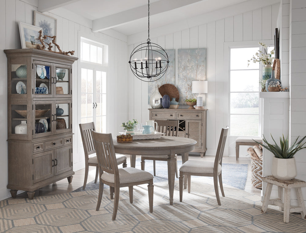 Magnussen - Lancaster Dovetail Grey Extendable Round Dining Table With 4 Arm Chairs - D4352-25-KIT6 view 9