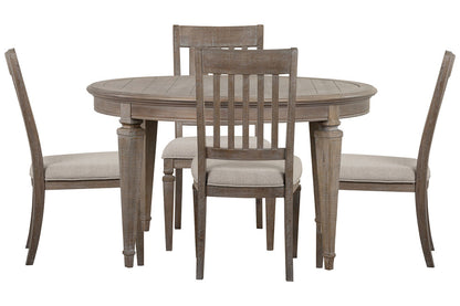 Magnussen - Lancaster Dovetail Grey Extendable Round Dining Table With 4 Side Chairs - D4352-25-KIT1 view 1