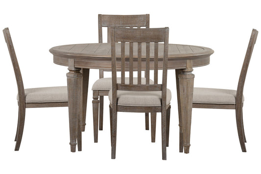 Magnussen - Lancaster Dovetail Grey Extendable Round Dining Table With 4 Side Chairs - D4352-25-KIT1 view 1