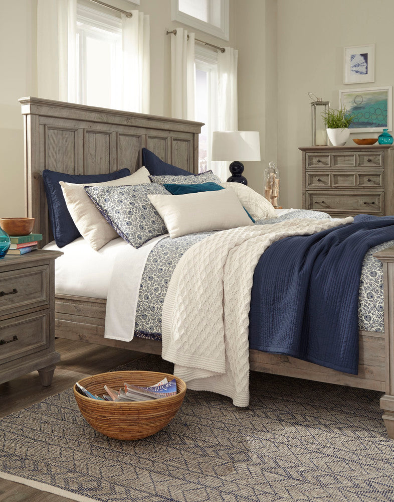 Magnussen - Lancaster Dovetail Grey King Panel Bed 2 Nighstands Drawer Dresser With Landscape Mirror And Gentleman'S Chest - B4352-64-KIT6 view 7
