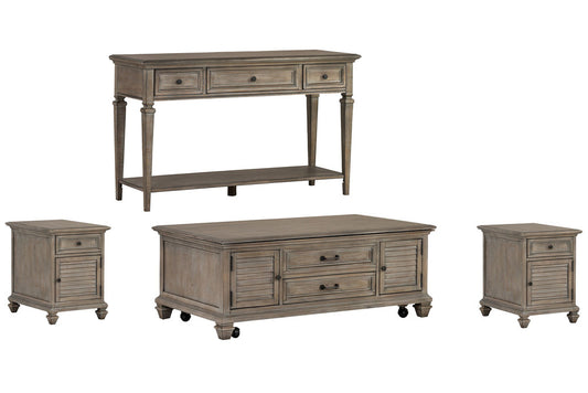 Magnussen - Lancaster Dovetail Grey Lift Top Storage Cocktail Table With 2 Chairside End Table And Sofa Table - T4352-50KIT3 view 1
