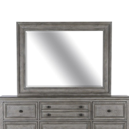 Magnussen - Lancaster Landscape Mirror in Dovetail Grey - B4352-40 view 1