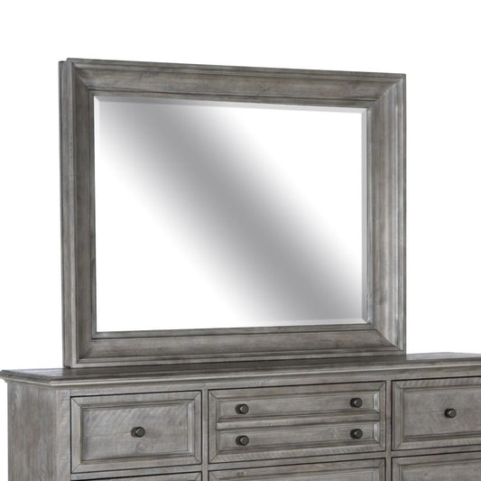 Magnussen - Lancaster Landscape Mirror in Dovetail Grey - B4352-40 veiw 2