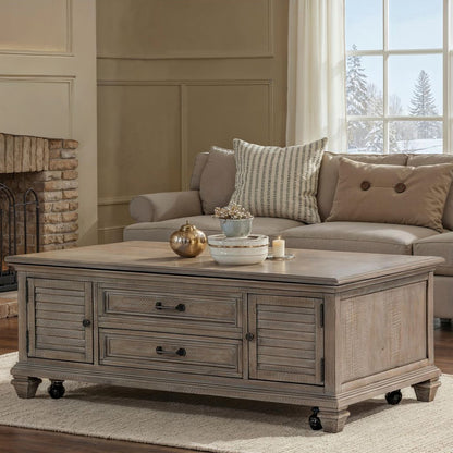 Lift Top Storage Cocktail Table with Casters view 5