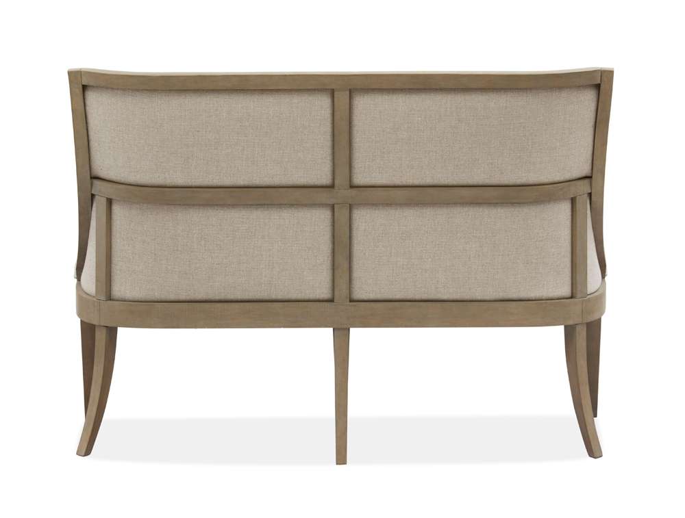 Magnussen- Lancaster- Wood Bench w/Upholstered Seat & Back KD -D4352-78 veiw 3