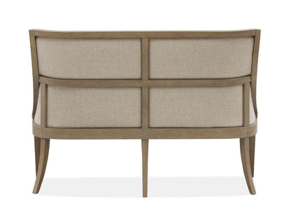 Magnussen- Lancaster- Wood Bench w/Upholstered Seat & Back KD -D4352-78 veiw 3