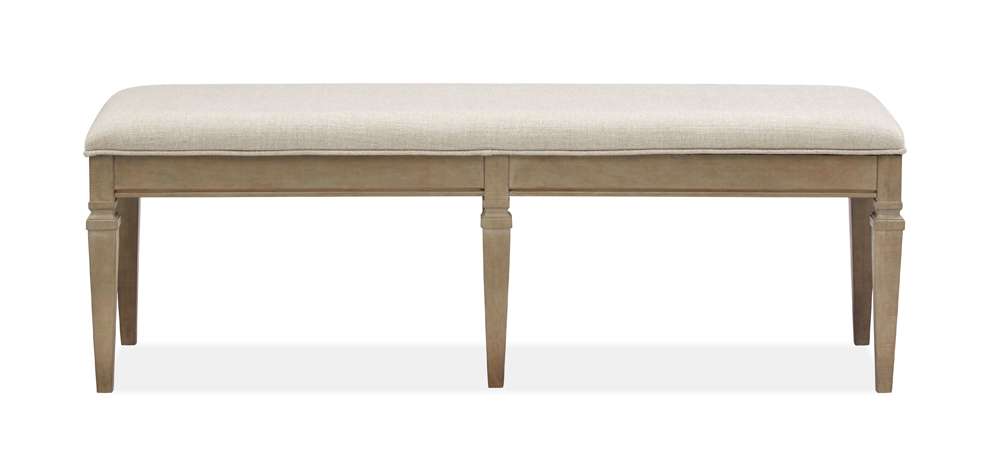 Magnussen- Lancaster- Wood Bench w/Upholstered Seat KD -D4352-68 veiw 1