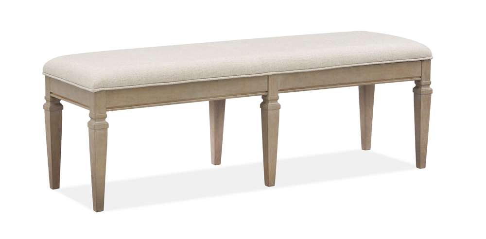 Magnussen- Lancaster- Wood Bench w/Upholstered Seat KD -D4352-68 veiw 2