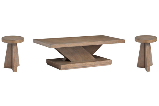 Magnussen - Lansbury Antique Wheat Rectangular Cocktail Table With 2 Accent End Table - T5940-43KIT2 view 1