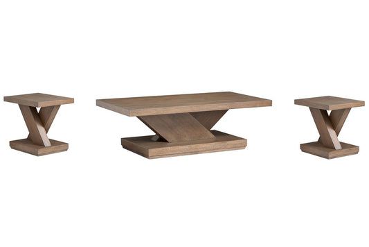 Magnussen - Lansbury Antique Wheat Rectangular Cocktail Table With 2 End Table - T5940-43KIT5 view 1