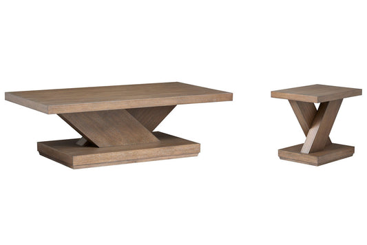 Magnussen - Lansbury Antique Wheat Rectangular Cocktail Table With End Table - T5940-43KIT4 view 1