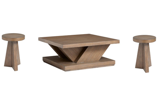 Magnussen - Lansbury Antique Wheat Square Cocktail Table With 2 Accent End Table - T5940-41KIT2 view 1