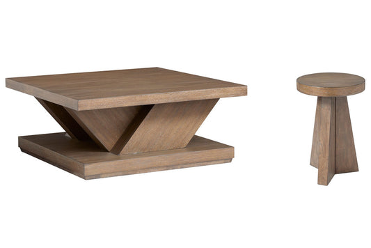 Magnussen - Lansbury Antique Wheat Square Cocktail Table With Accent End Table - T5940-41KIT1 view 1