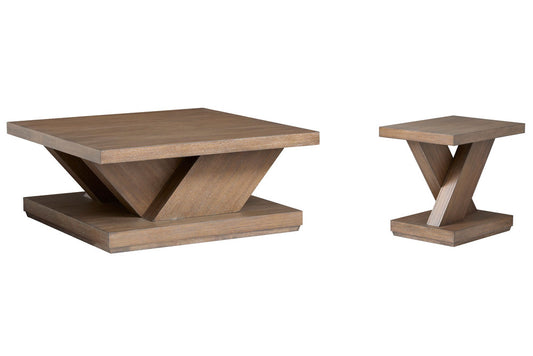 Magnussen - Lansbury Antique Wheat Square Cocktail Table With End Table - T5940-41KIT4 view 1