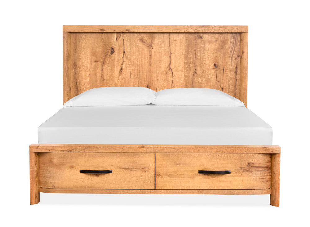 Magnussen - Laramie Honey Wheat California King Panel Storage Bed And Double Drawer Dresser With Landscape Mirror - B6433-74A-KIT3 view 3