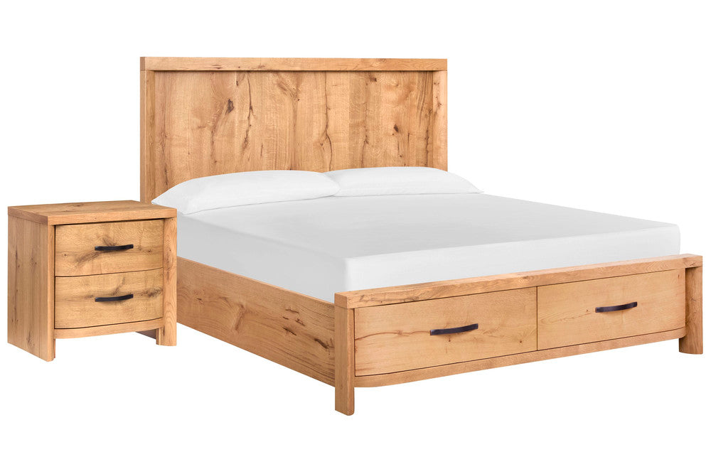 Magnussen - Laramie Honey Wheat California King Panel Storage Bed With Nightstand - B6433-74A-KIT1 view 1