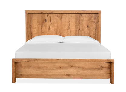 Magnussen - Laramie Honey Wheat King Panel Bed And Double Drawer Dresser With Landscape Mirror - B6433-64-KIT3 view 3