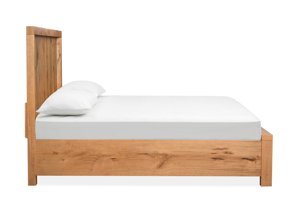Magnussen - Laramie Honey Wheat Queen Panel Bed With 2 Open Nightstands - B6433-54-KIT8 view 4