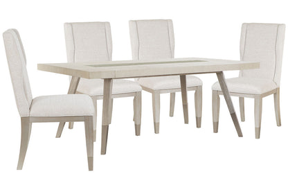 Magnussen - Lenox Acadia White Extendable Rectangular Dining Table With 4 Host Chairs - D5490-20-KIT1 view 1