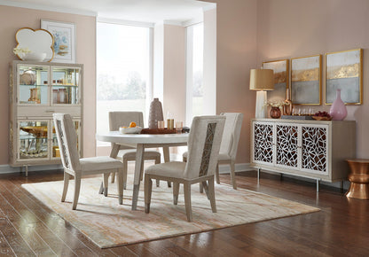 Magnussen - Lenox Acadia White Round Dining Table With 4 Host Chairs And Server - D5490-24-KIT2 view 9