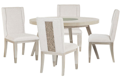 Magnussen - Lenox Acadia White Round Dining Table With 4 Host Chairs - D5490-24-KIT1 view 1