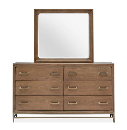 Magnussen - Lindon Belgian Wheat And Coffee Bean Double Drawer Dresser With Landscape Mirror - B5570-2240 view 2