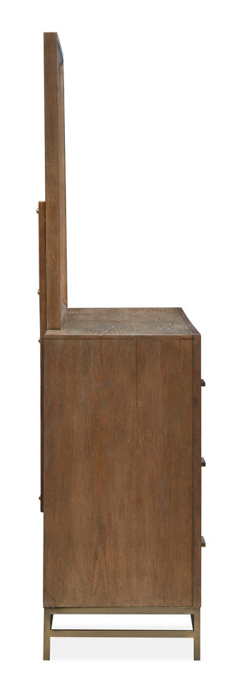 Magnussen - Lindon Belgian Wheat And Coffee Bean Double Drawer Dresser With Landscape Mirror - B5570-2240 view 3