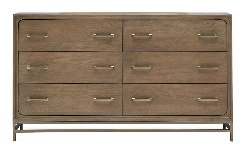 Magnussen - Lindon Belgian Wheat And Coffee Bean Double Drawer Dresser With Landscape Mirror - B5570-2240 view 4