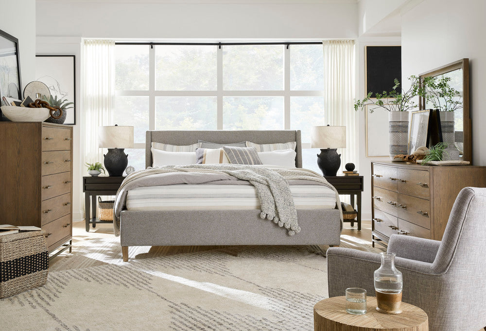 Magnussen - Lindon Belgian Wheat And Coffee Bean King Grey Upholstered Island Bed With 2 Nightstands - B5570-60G-KIT2 view 10