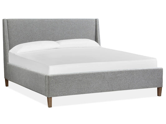 Magnussen - Lindon Belgian Wheat And Coffee Bean King Grey Upholstered Island Bed With 2 Open Nightstands - B5570-60G-KIT7 view 2